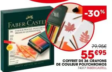 Faber-Castell - Coffret De 36 Crayons De Couleur Polychromes offre à 55,95€ sur Rougier&Plé