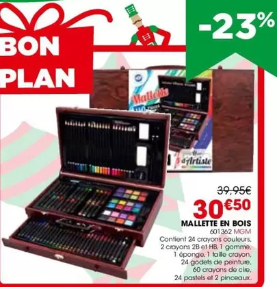 MGM - Mallette En Bois offre à 30,5€ sur Rougier&Plé