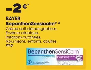 Beyer Bepanthensensicalm 2 offre sur Aprium Pharmacie