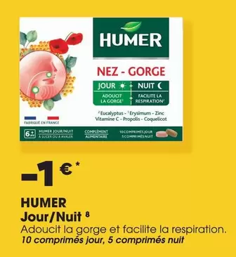 Humer - Jour/Nuit 8 offre sur Aprium Pharmacie