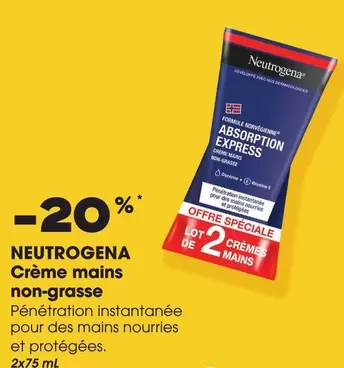 Neutrogena - Crème Mains Non-grasse offre sur Aprium Pharmacie