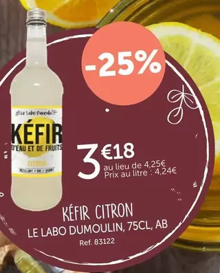 Kefir Citron offre à 3,18€ sur L'Eau Vive