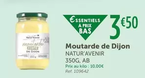 Natur'Avenir - Moutarde De Dijon offre à 3,5€ sur L'Eau Vive