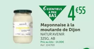 Natur'Avenir - Mayonnaise A La Moutarde De Dijon offre à 4,55€ sur L'Eau Vive