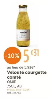 Omie - Velouté Courgette Comté offre à 5,31€ sur L'Eau Vive