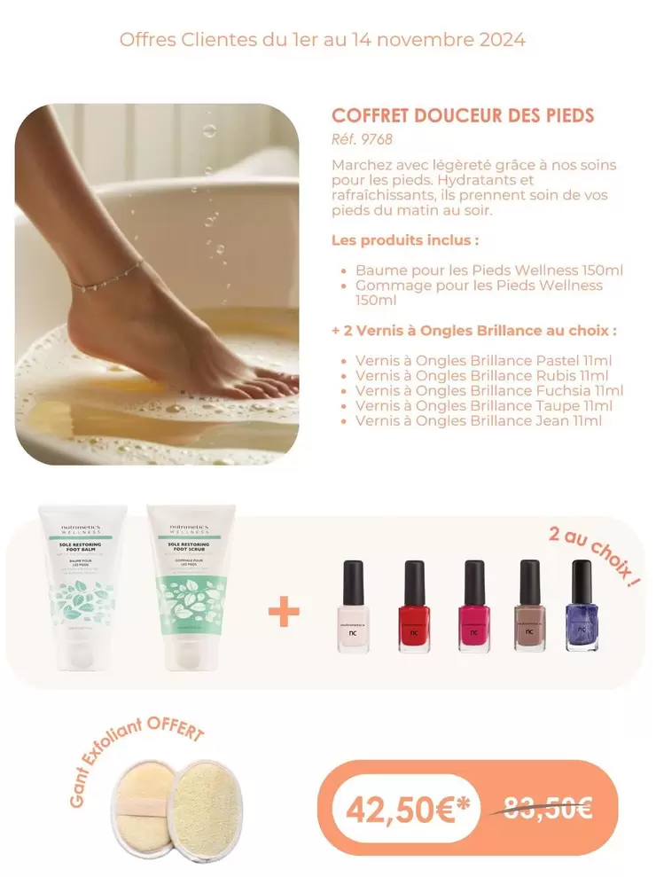 Coffret Douceur Des Pieds offre à 42,5€ sur Nutrimetics