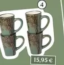 Villa Collection - Lot 4 Tasses Espresso Hela Vert offre à 15,95€ sur Du Bruit dans la Cuisine