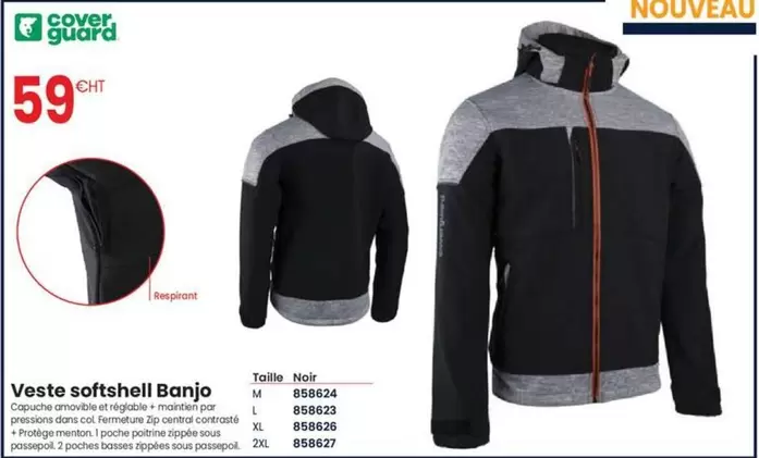 Veste Softshell Banjo offre à 59€ sur Au Forum du Bâtiment