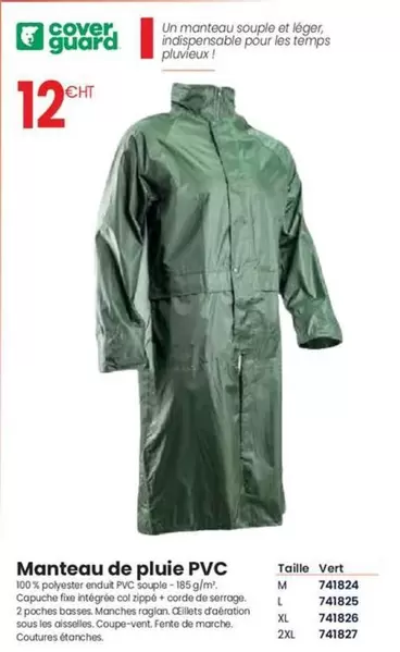 Cover. Guard  - Manteau De Pluie Pvc offre à 12€ sur Au Forum du Bâtiment