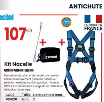 Tractel - Kit Nacelle offre à 107€ sur Au Forum du Bâtiment