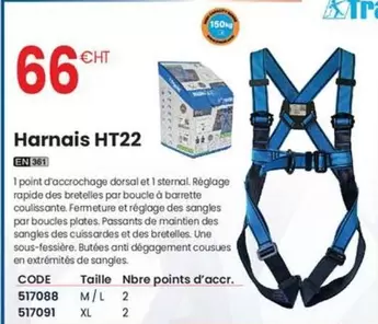 Tractel - Harnais HT22 offre à 66€ sur Au Forum du Bâtiment