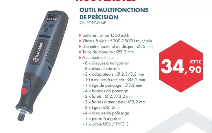 Leverok - Outil Multifonctions De Précision  offre à 34,9€ sur Autodistribution