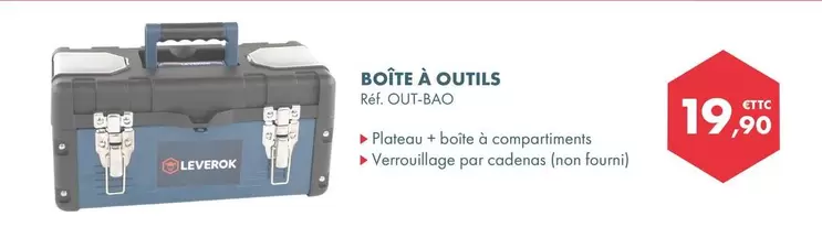 Leverok - Boîte À Outils Réf. OUT-BAO offre à 19,9€ sur Autodistribution