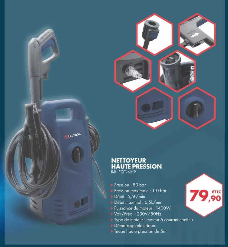 Leverok - Nettoyeur Haute Pression offre à 79,9€ sur Autodistribution