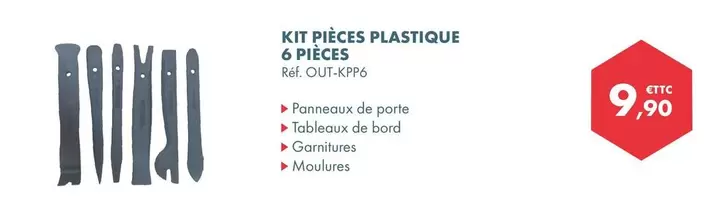 Kit Pièces Plastique 6 Pièces offre à 9,9€ sur Autodistribution