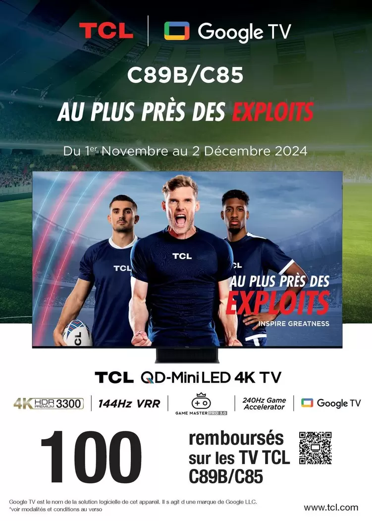 TCL - QD-Mini Led 4K Tv  offre sur LDLC