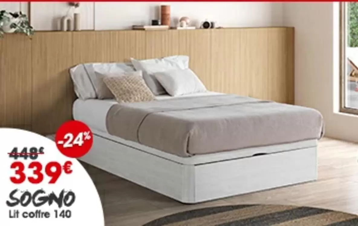 Sogno Lit Coffre 140 offre à 339€ sur Basika