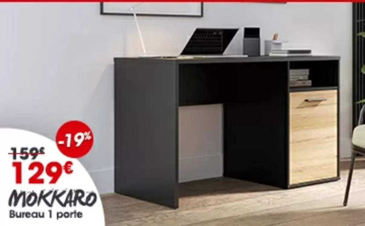 Mokkaro Bureau 1 Porte offre à 129€ sur Basika