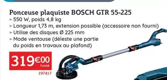 Bosch - Ponceuse Plaquiste GTR 55-225 offre à 319€ sur Quéguiner