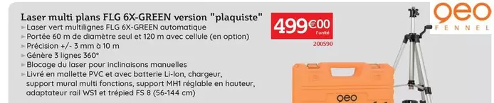 Laser Multi Plans FLG 6X-GREEN Version "Plaquiste" offre à 499€ sur Quéguiner