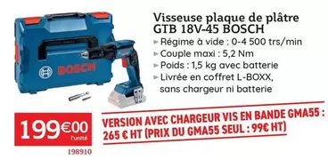 Bosch - Visseuse Plaque De Plâtre GTB 18V-45 offre à 199€ sur Quéguiner