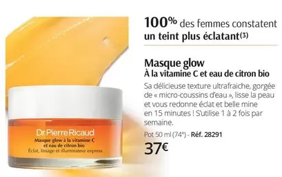 Dr Pierre Ricaud - Masque Glow offre à 37€ sur Dr Pierre Ricaud