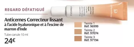 Anticernes Correcteurissant À Lacide Hyaluronique Et À L'escine De Marron D'inde offre à 24€ sur Dr Pierre Ricaud