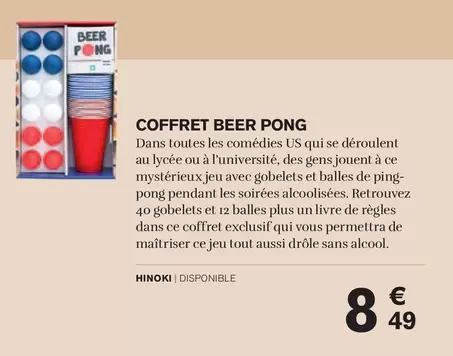 hinoki - coffret beer pong