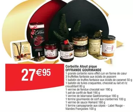 Label Rouge - Corbeille Atoult Pique offre à 27,95€ sur Cora