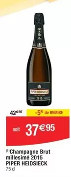 Brut - Champagne  Millesime 2015 offre à 37,95€ sur Cora