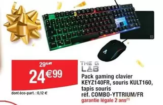 The G Lamb - Pack Gaming Clavier Keyz140fr, Souris KuLT160, Tapis Souris offre à 24,99€ sur Cora