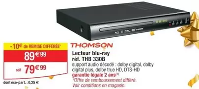 Thomson - Lecteur Blu-ray Ref. Thb 330b offre à 79,99€ sur Cora