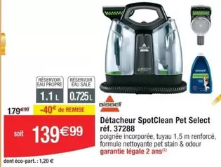 Bissell - Détacheur Spotclean Pet Select offre à 139,99€ sur Cora