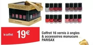 Parisax - Coffret 16 Vernis À Ongles & Accessoires Manucure offre à 19€ sur Cora