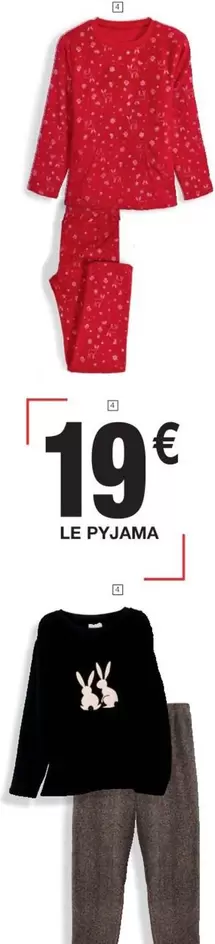 Pyjama Femme offre à 19€ sur Cora