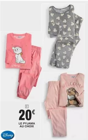 Disney - Le Pyjama Au Choix offre à 20€ sur Cora