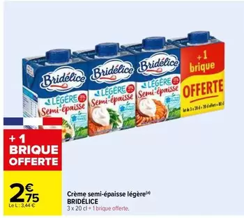 bridélice - crème semi-épaisse légère