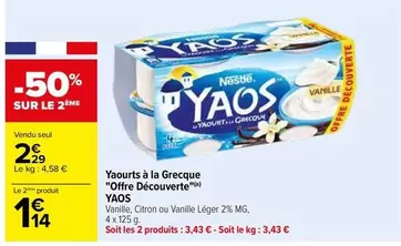 yaos - yaourts à la grecque "offre découverte"