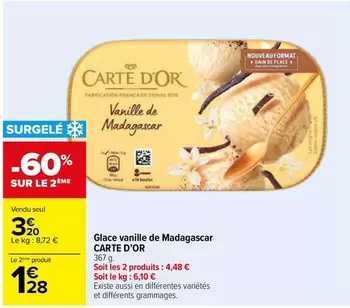 carte d'or - glace vanille de madagascar