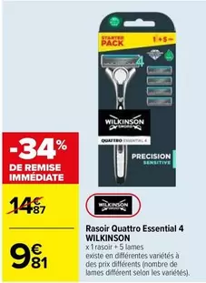 wilkinson - rasoir quattro essential 4