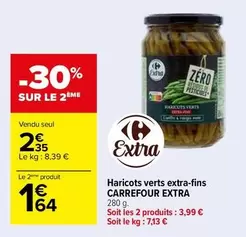 carrefour - haricots verts extra-fins extra