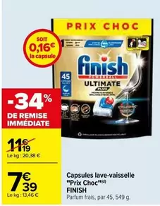 finish - capsules lave-vaisselle "prix choc"