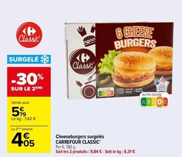 carrefour - cheeseburgers surgelés classic