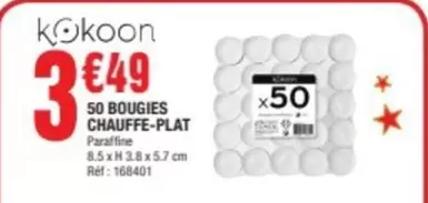 Kokoon - 50 Bougies Chauffe-plat