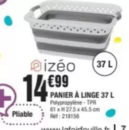 Panier À Linge 37 L