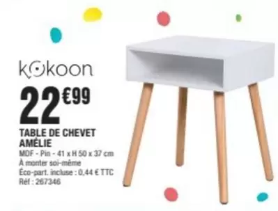 Kokoon - Table De Chevet Amelie