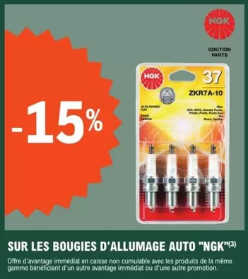 Ngk - Sur Les Bougies D'allumage Auto  offre sur E.Leclerc L'Auto