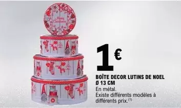 Boîte Decor Lutins De Noel Ø 13 Cm