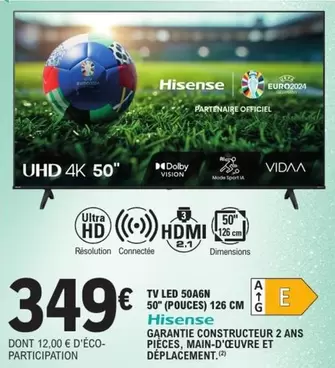 Hisense - Tv Led 50a6n 50" (pouces) 126 Cm