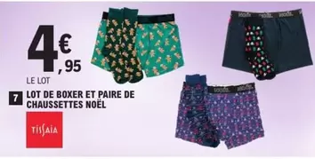 Lot De Boxer Et Paire De Chaussettes Noël